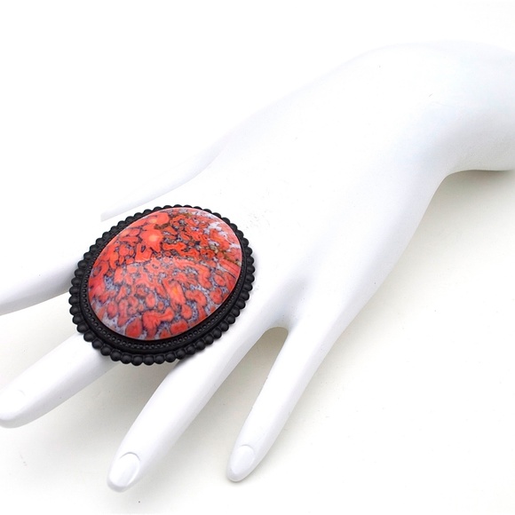 GASOLINE GLAMOUR CORAL MATRIX RING - Picture 2 of 3